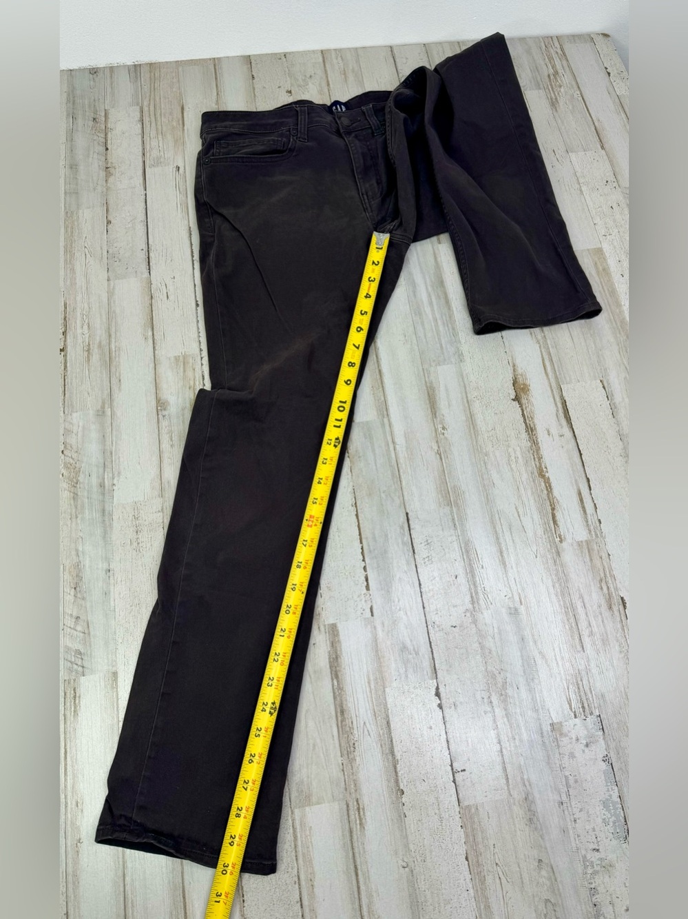 Gap Mens Straight Leg Pants Khaki Brown 32x32 (33x30) Button Zip Close - Picture 8 of 11